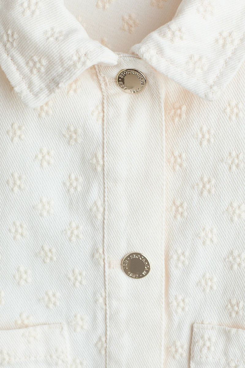 Veste en sergé brodé