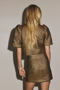 Haut à manches bouffantes