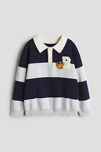 Rugby Shirt with Motif Detail