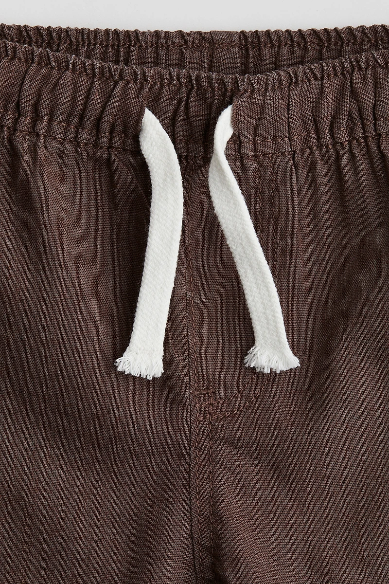 Linen-Blend Joggers
