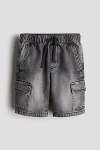 Short cargo en denim