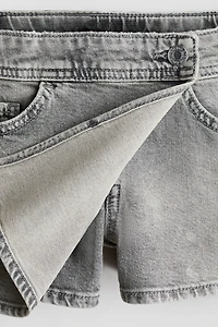 Jupe-short croisée en denim