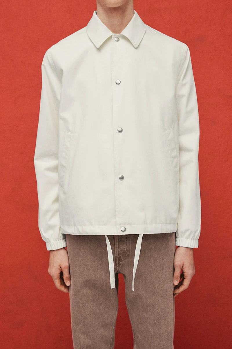 Regular Fit Canvas Coach Jacket