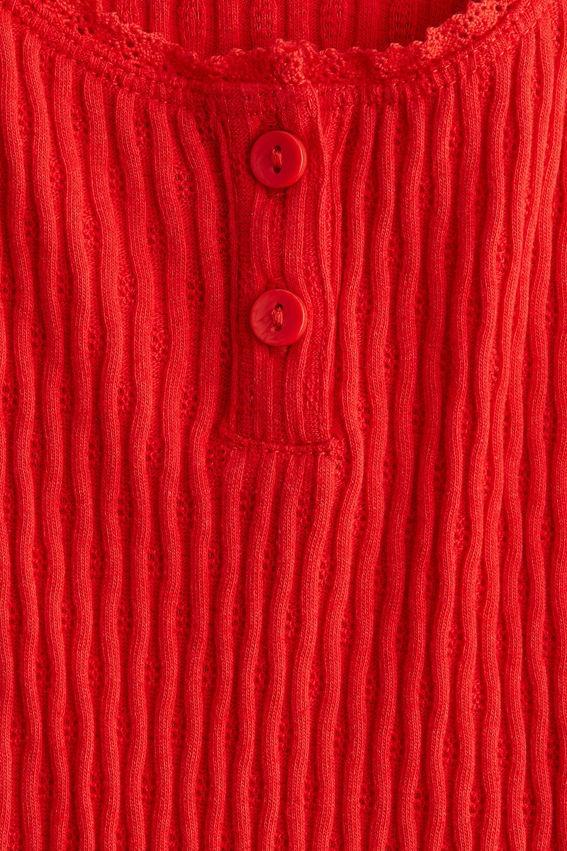 Pointelle Cotton Tank Top