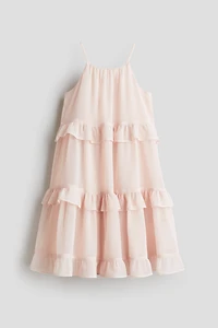 Ruffle-Trimmed Strappy Dress