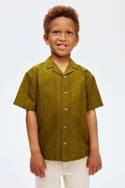 Textured Cotton Resort Shirt