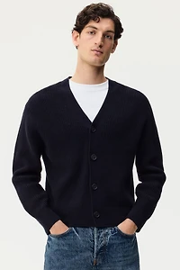 Relaxed-Fit Rib-Knit Cardigan