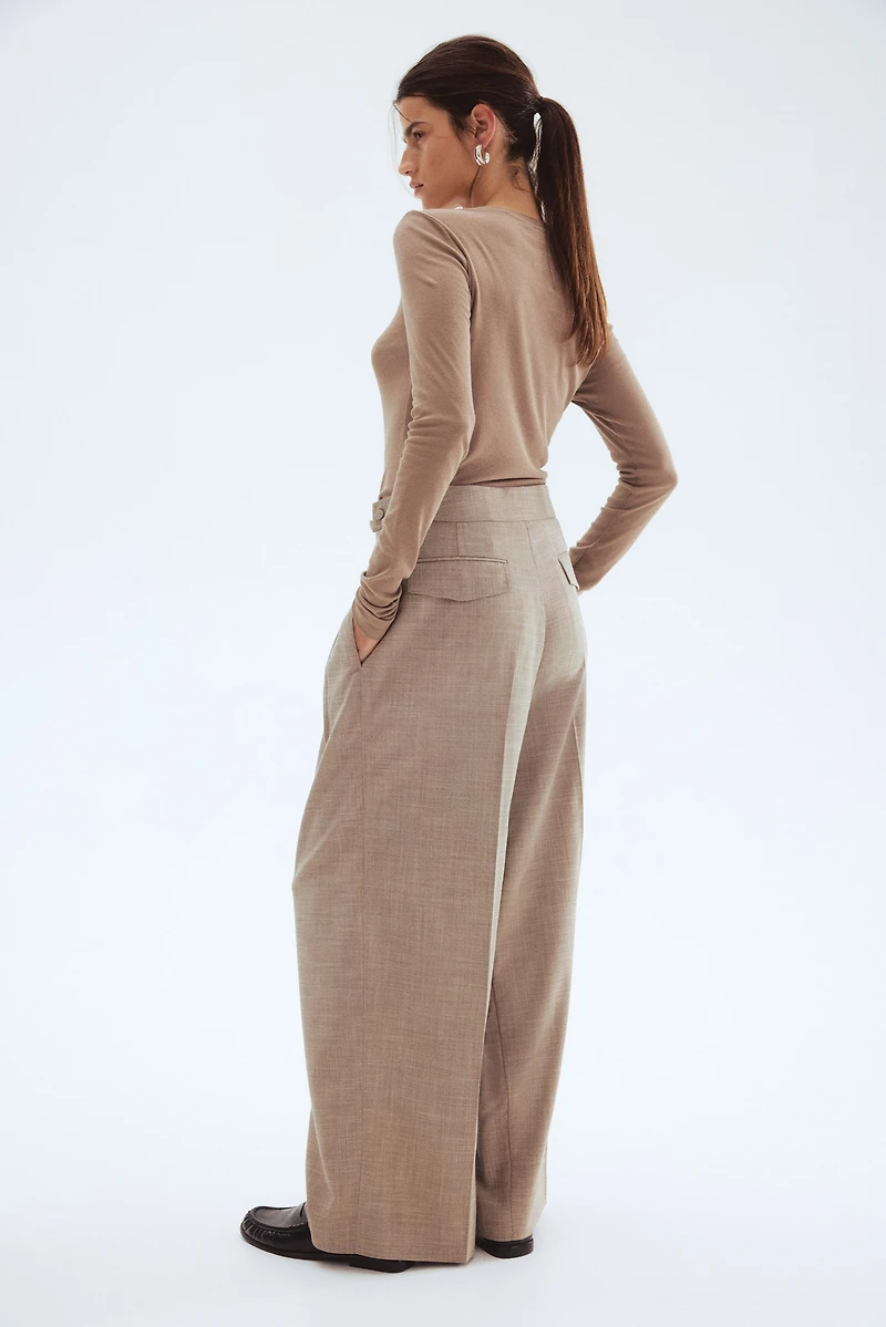 Wide-Leg Dress Pants