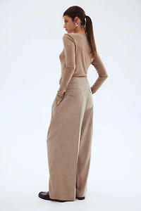 Wide-Leg Dress Pants