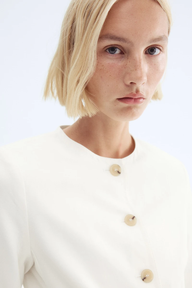 Linen-Blend Jacket