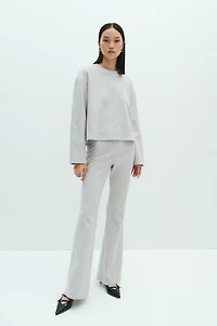 Flared Fine-Knit Leggings