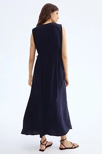 MAMA Drawstring-Detail Dress