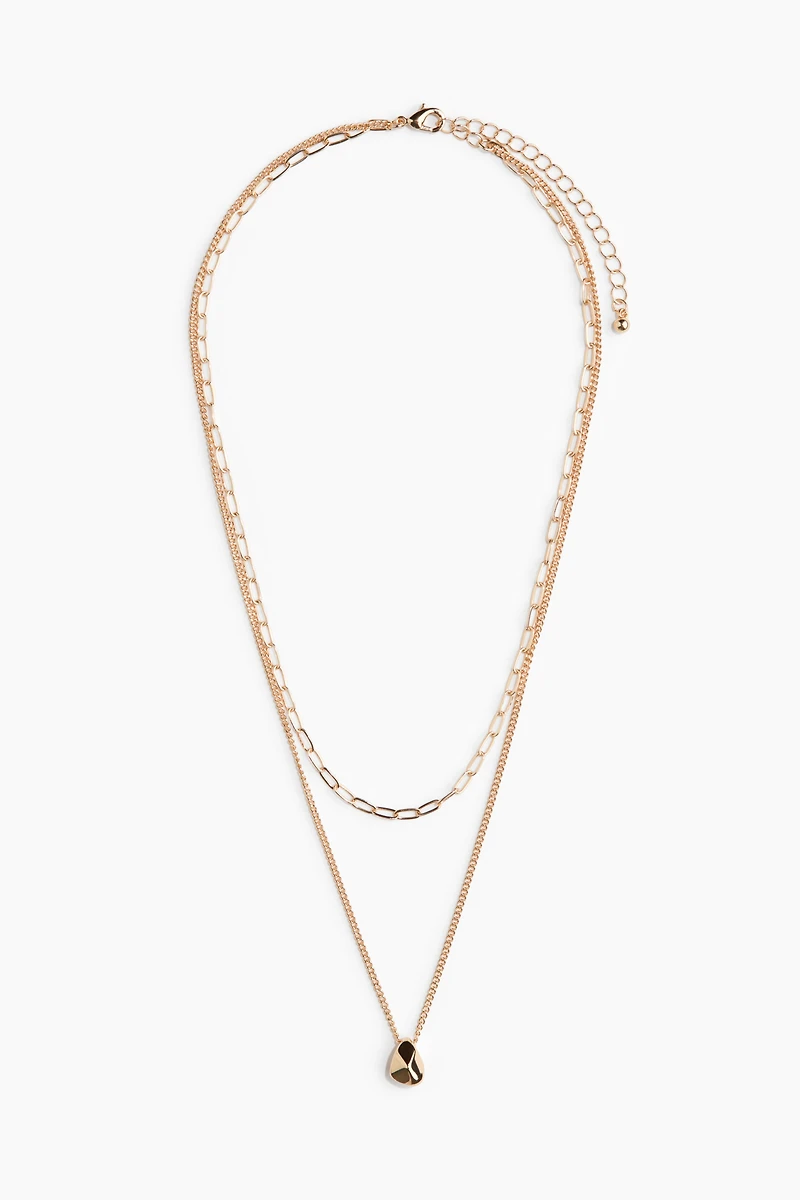 Double-Strand Pendant Necklace