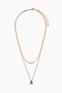 Double-Strand Pendant Necklace