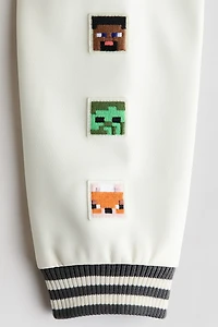 Motif-Detail Baseball Jacket