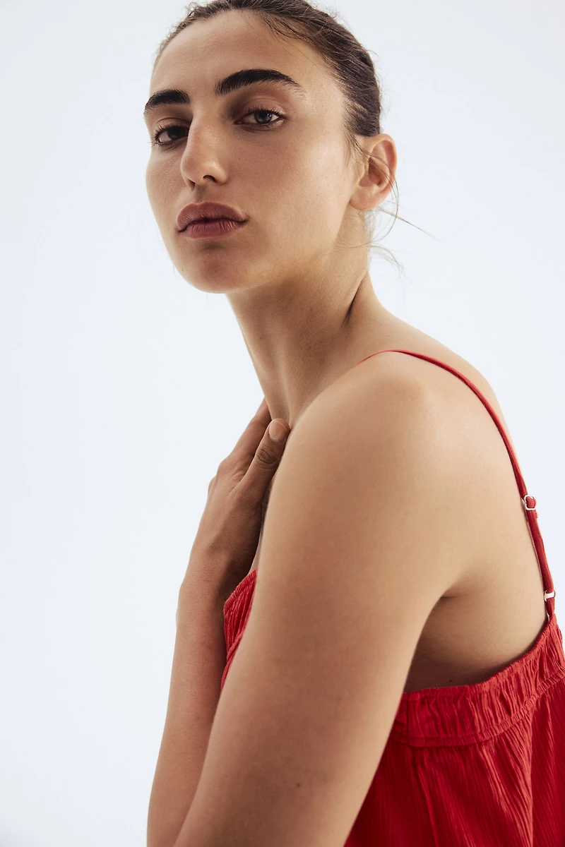 Crinkled Slip Dress