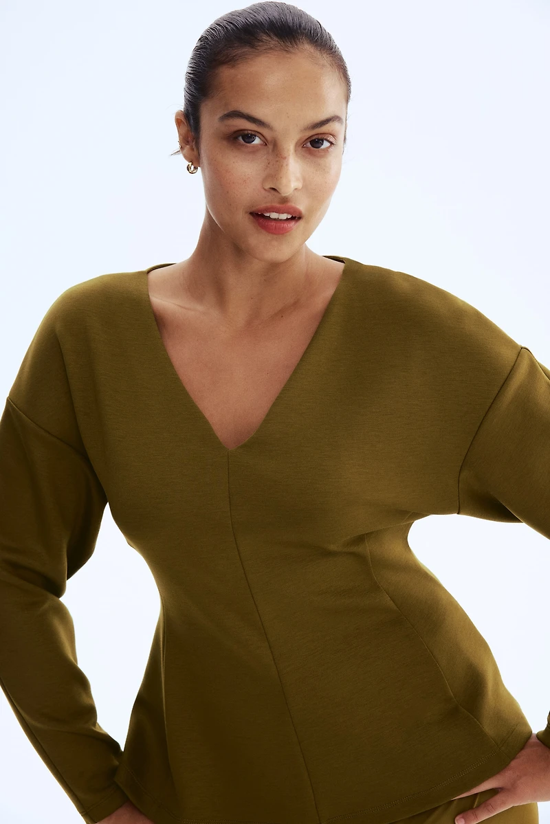 Defined-Waist Scuba Top