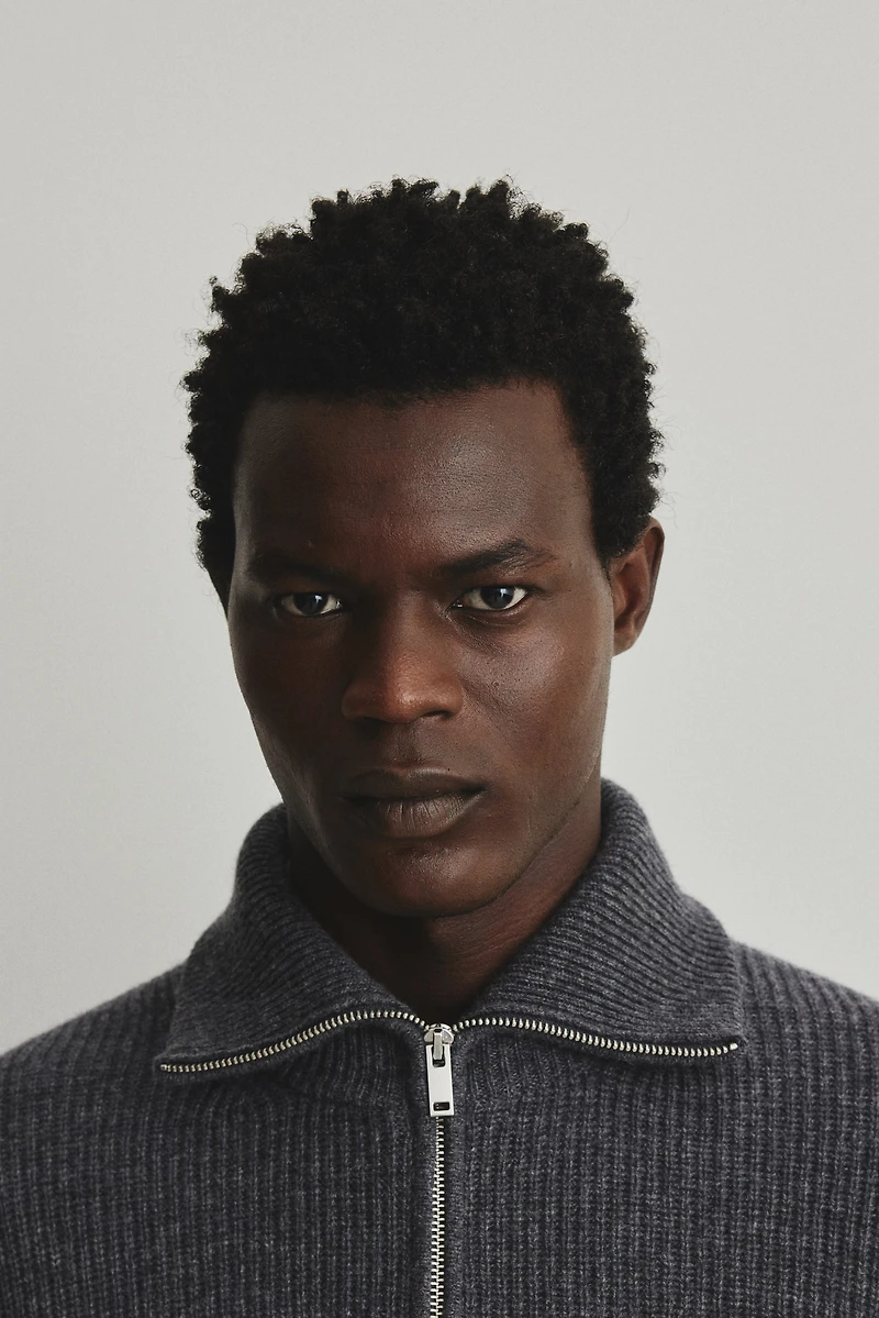 Regular-Fit Half-Zip Wool Polo Sweater