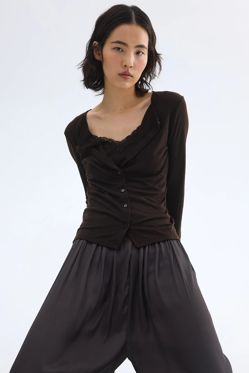 Gilet à effet superposé