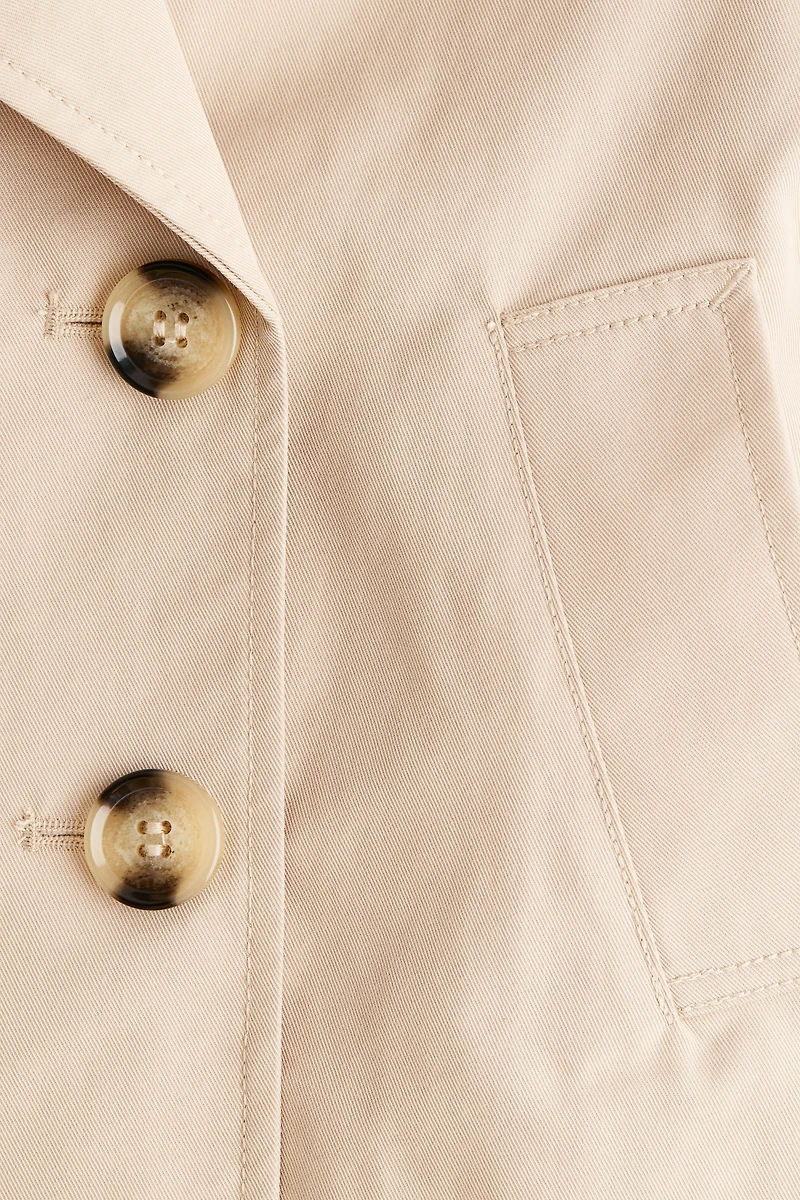 Imperméable court en sergé