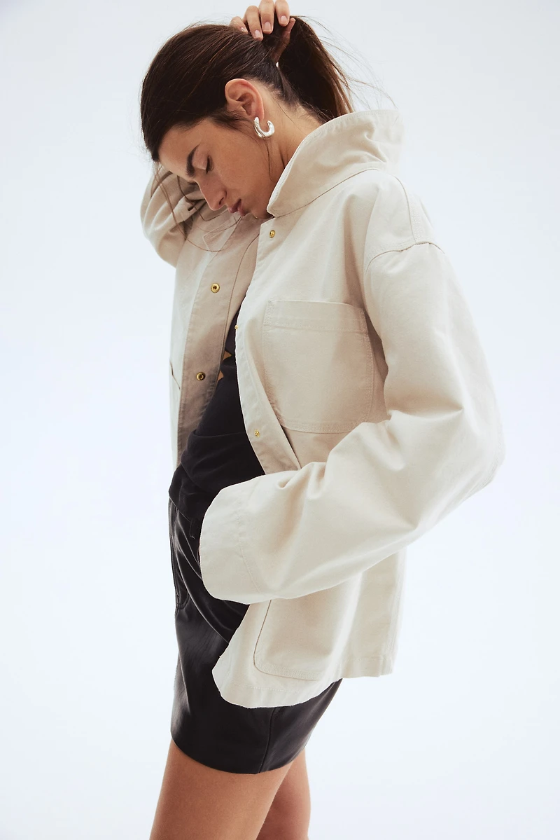 Veste à col en velours côtelé