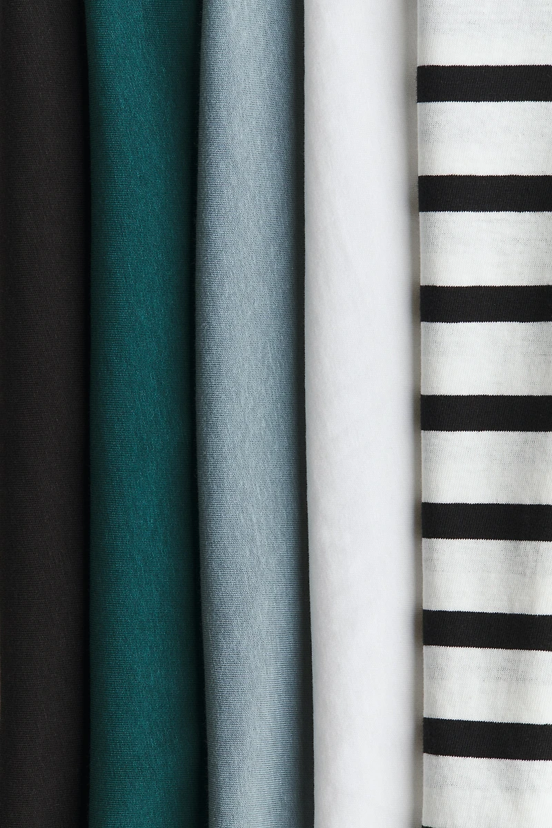 Lot de 5 T-shirts à manches longues en coton
