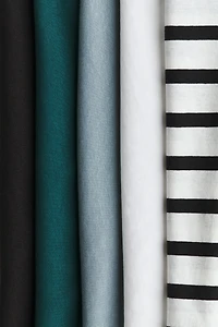 Lot de 5 T-shirts à manches longues en coton