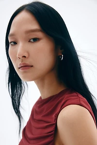 Haut à effet drapé avec mancherons