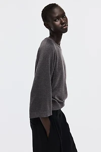 Fine-Knit Glittery Top