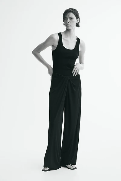 Twist-Detail Jersey Pants