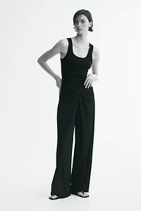 Twist-Detail Jersey Pants
