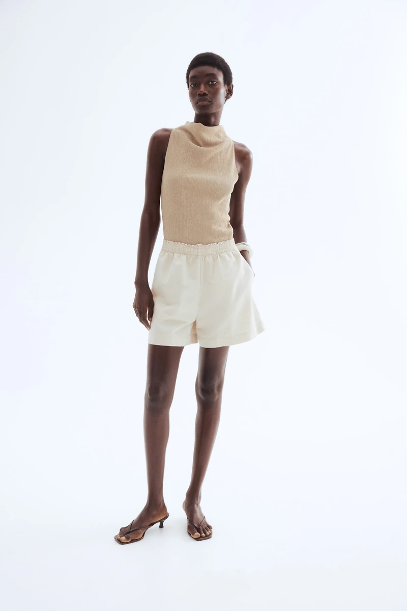 Linen-Blend Shorts
