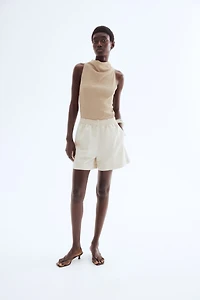 Linen-Blend Shorts