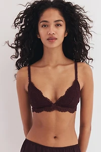 Soutien-gorge souple et coussiné en dentelle