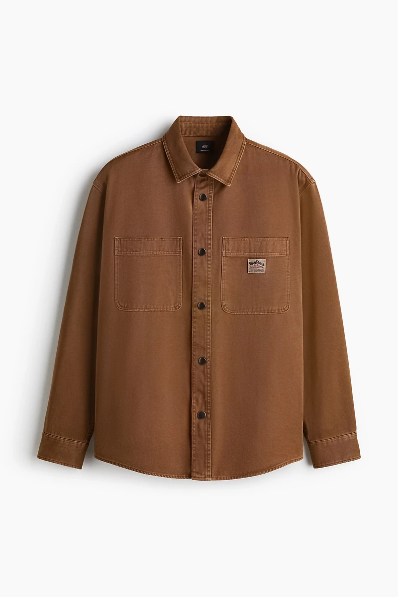 Oversized-Fit Canvas Overshirt