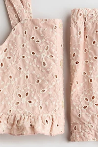 2-Piece Eyelet-Embroidered Set