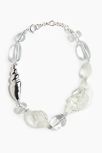 Collier cordon avec perles de fantaisie