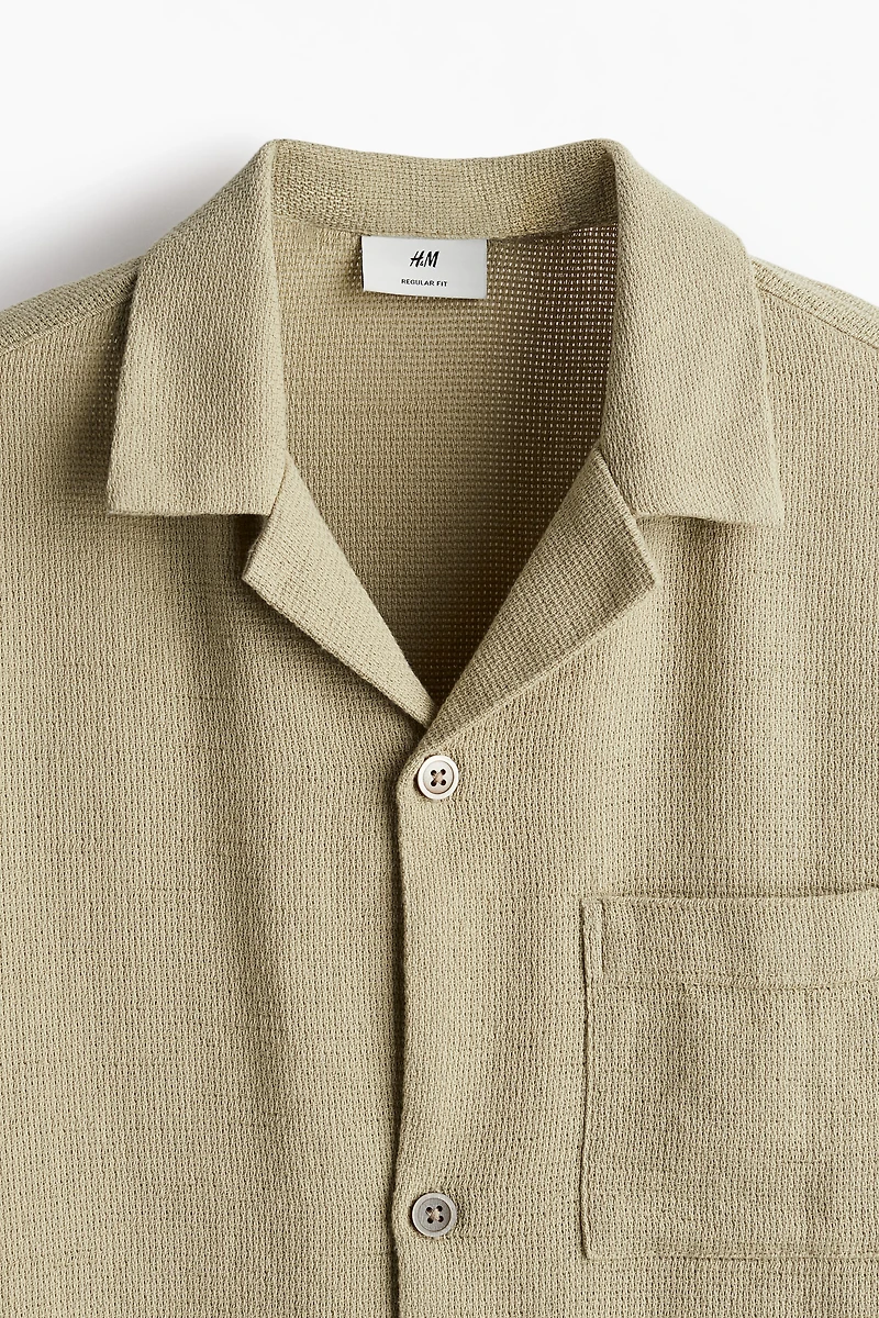 Regular Fit Textured Resort Shirt