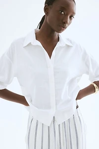 Linen-Blend Shirt