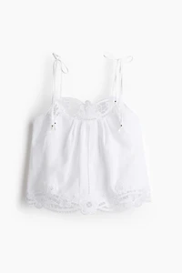 Linen tie-strap top