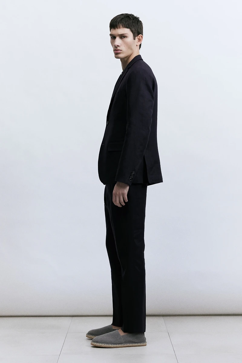 Slim-Fit Linen Suit Pants