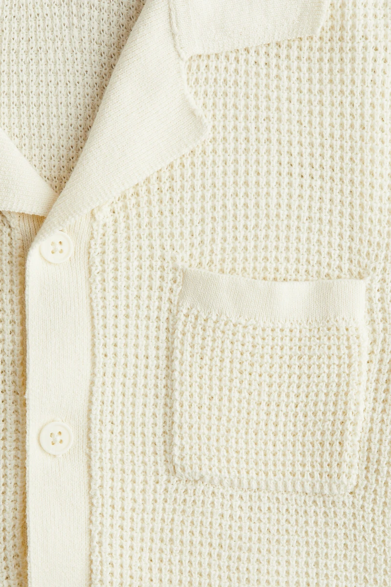 Chemise en maille avec col cubain