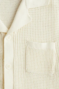 Chemise en maille avec col cubain