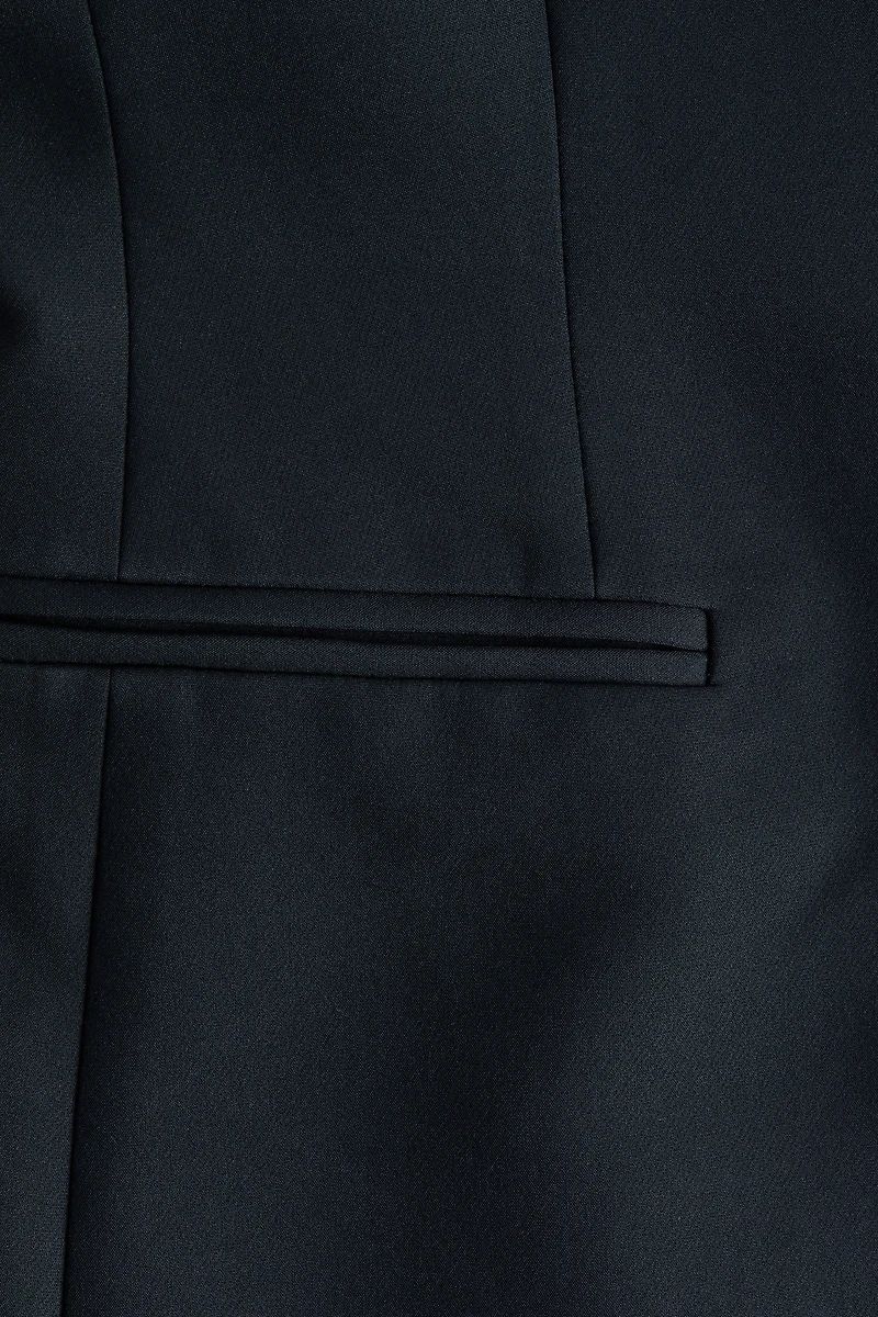 Veston sans col avec écharpe