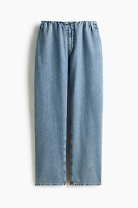 Barrel-Leg Denim Pants