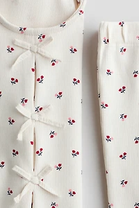 2-Piece Ribbed Cotton Set