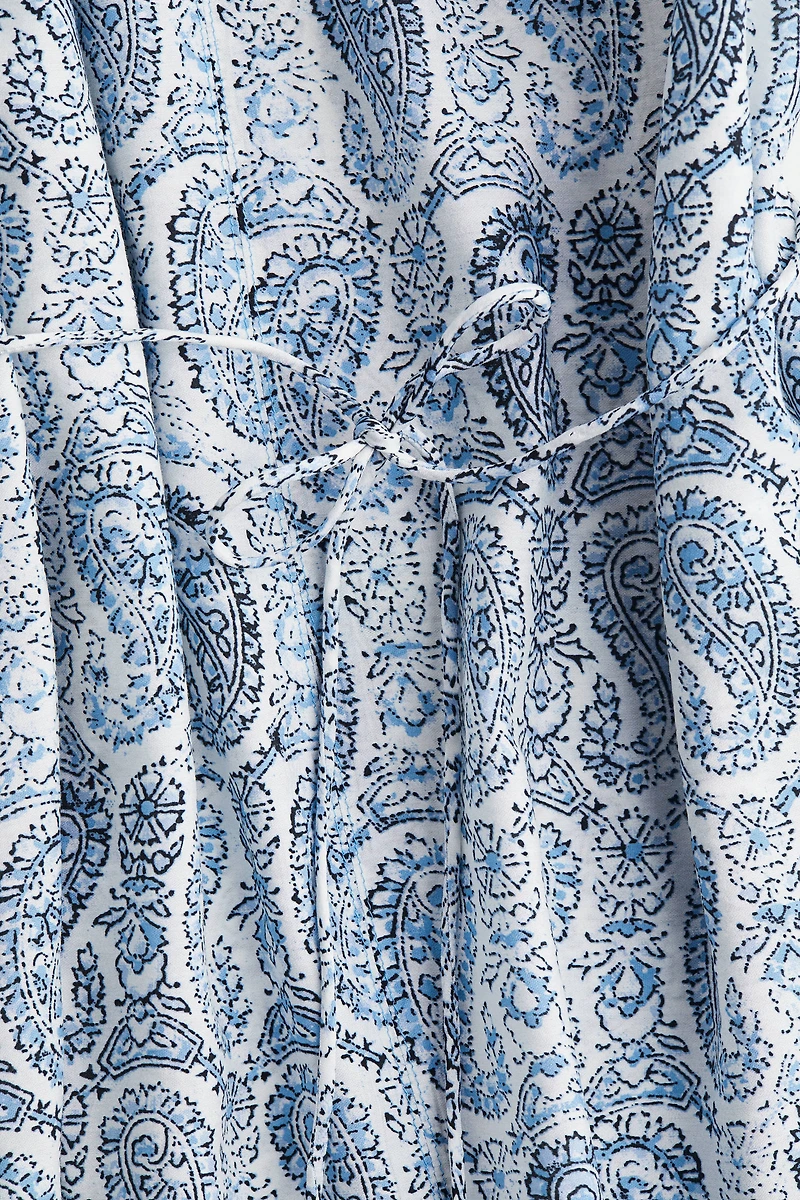 Robe tunique avec ceinture à nouer