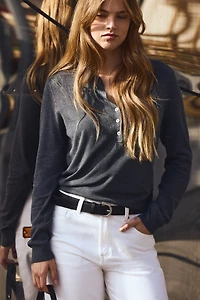 Long-Sleeved Polo Shirt