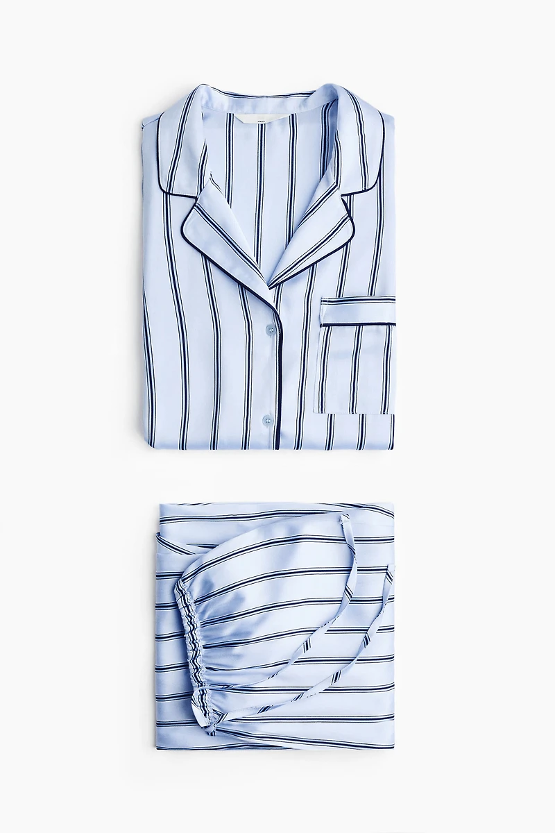 MAMA Pyjama Before & After en satin