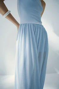 Bubble-Hem Bandeau Dress